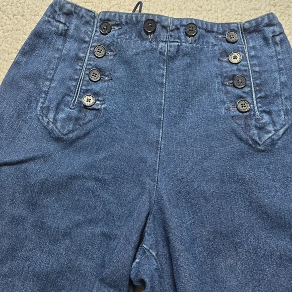 Banana Republic High Waisted Wide Leg Denim Jeans Size 6 - Picture 5 of 14